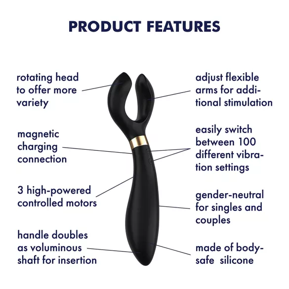 Satisfyer Endless Fun - Akku, wasserdichtes Partnervibrator (schwarz)