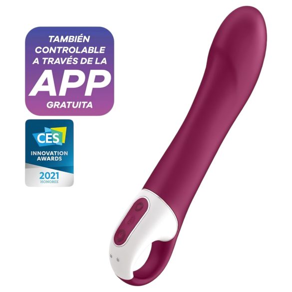 Satisfyer Big Heat - wiederaufladbarer, wärmender G-Punkt Vibrator (rot)
