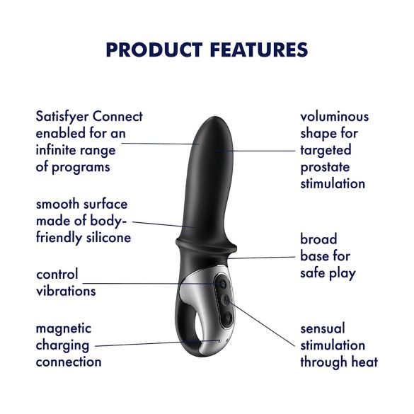 Satisfyer Hot Passion - Smartes Wärme-Analvibrator (schwarz)