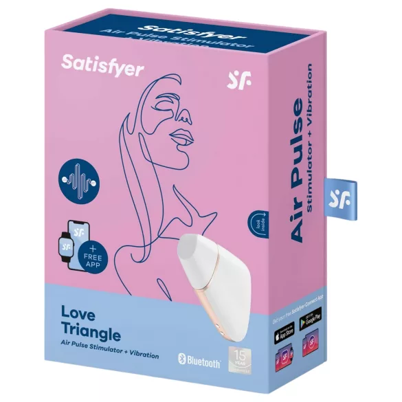 Satisfyer Love Triangle - App-gesteuerter Druckwellen-Vibrator für die Klitoris (weiß)