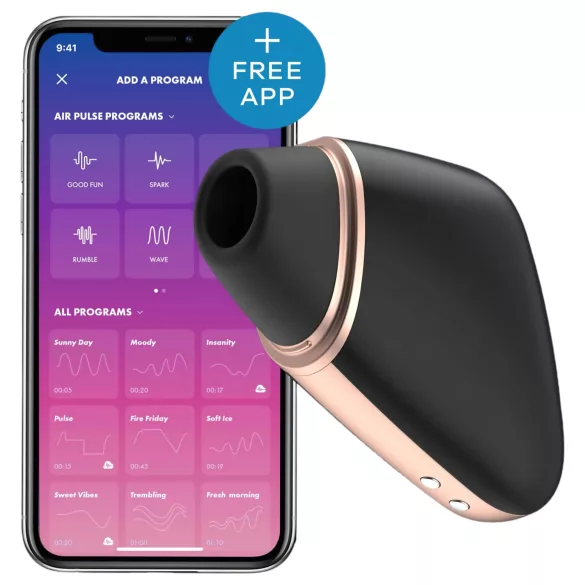 Satisfyer Love Triangle - Intelligenter Luftwellen-Klitorisstimulator (Schwarz)