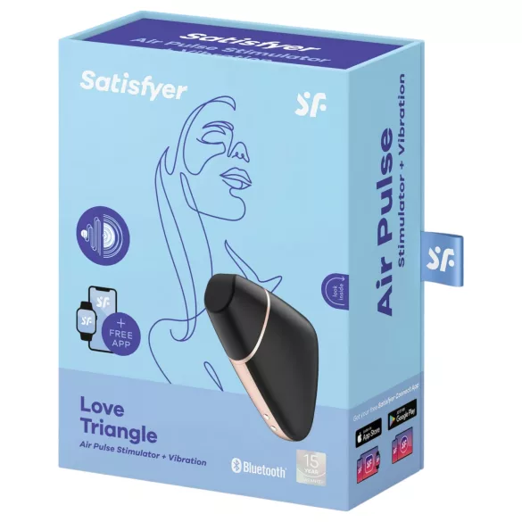 Satisfyer Love Triangle - Intelligenter Luftwellen-Klitorisstimulator (Schwarz)