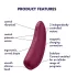 Satisfyer Curvy 1+ - App-gesteuerter Druckwellen-Vibrator für die Klitoris (rot)