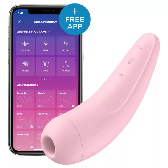 Satisfyer Curvy 2+ - App-gesteuerter Druckwellen-Klitorisstimulator (Pink)