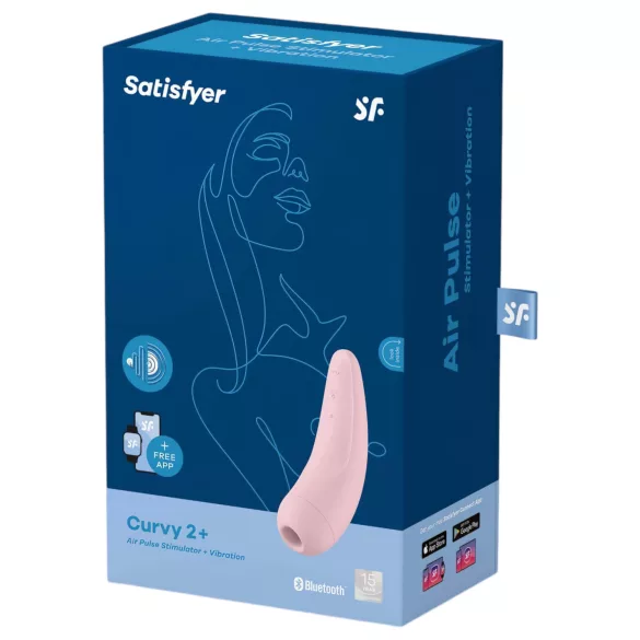Satisfyer Curvy 2+ - App-gesteuerter Druckwellen-Klitorisstimulator (Pink)