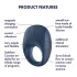 Satisfyer Strong One - App-gesteuerter Vibrationspenisring für Männer (blau)
