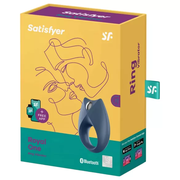 Satisfyer Royal One - App-gesteuerter Vibrations-Penisring für Männer (blau)