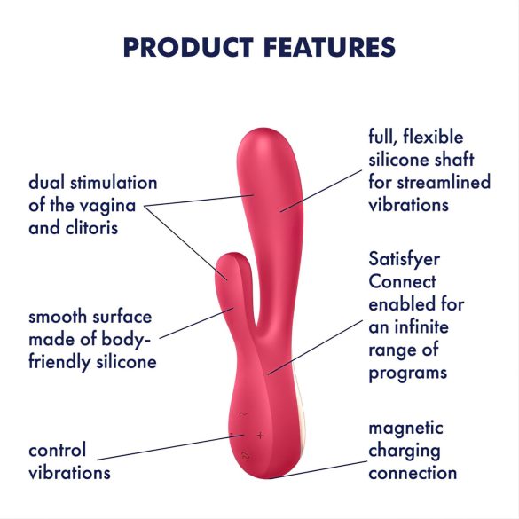 Satisfyer Mono Flex - smarter wasserdichter Vibrator (rot)