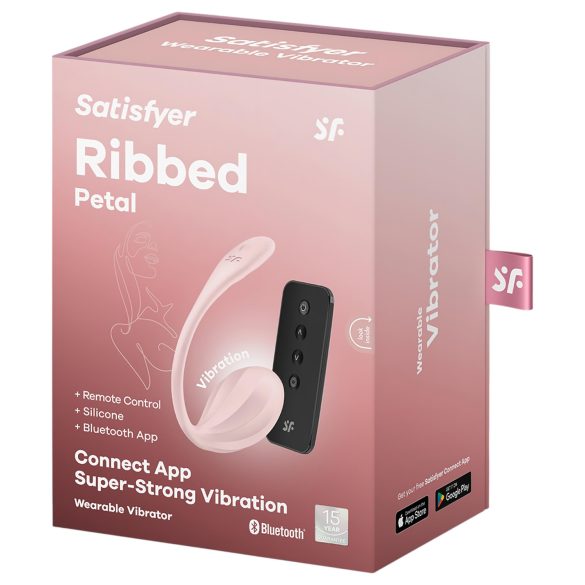 Satisfyer Ribbed Petal - Funkei Vibroeier (pink)