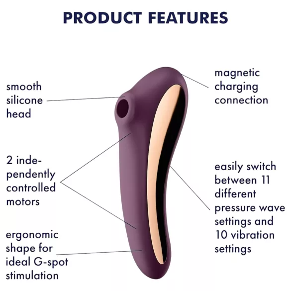 Satisfyer Dual Kiss - 2in1, Vaginal- & Klitorisvibrator (lila)