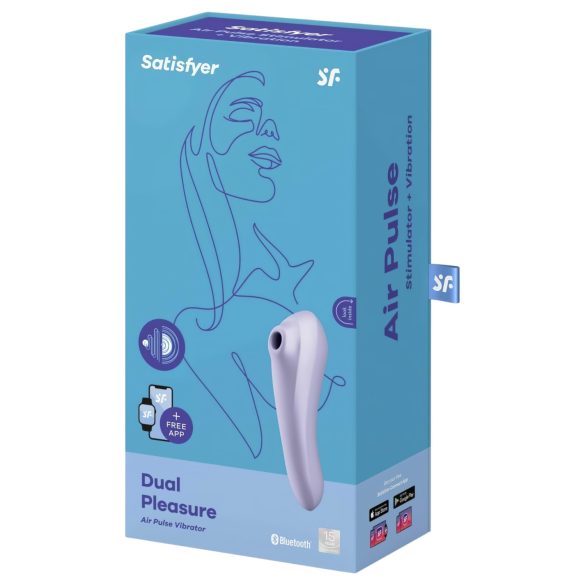 Satisfyer Dual Pleasure - Intelligenter 2in1 Luftwellen-Vibrator (Lila)