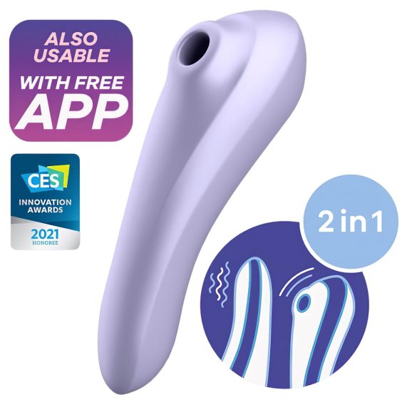 Satisfyer Dual Pleasure - Intelligenter 2in1 Luftwellen-Vibrator (Lila)