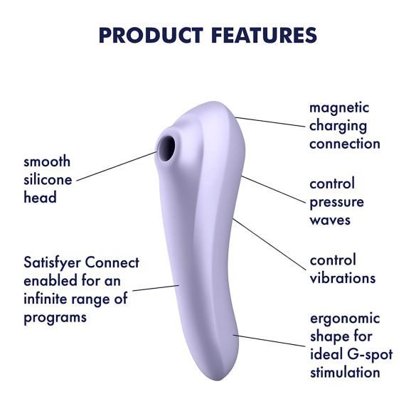 Satisfyer Dual Pleasure - Intelligenter 2in1 Luftwellen-Vibrator (Lila)