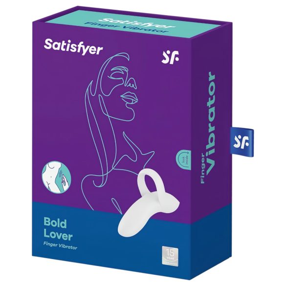 Satisfyer Bold Lover - wasserdichter Akku-Fingervibrator (weiß)