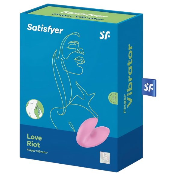 Satisfyer Love Riot - Wiederaufladbarer, wasserdichter Finger-Vibrator (Rosa)