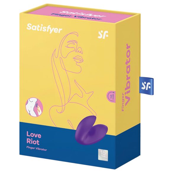 Satisfyer Love Riot - Wiederaufladbarer, wasserdichter Finger-Vibrator (lila)