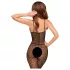 Penthouse Dark Wish - Offener Netz-Overall (Schwarz)