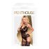 Penthouse Hottie - Spitzen-Straps-Netz-Set (schwarz)