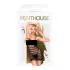 Penthouse Ecstasy Queen - gestreiftes Netzkleid (schwarz) - XL