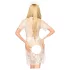 Penthouse Poison Cookie - Spitzenkleid und Tanga mit Haarschmuck (Weiß) - M/L