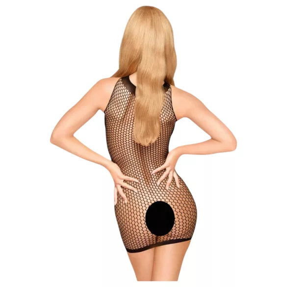 Penthouse Ride or Die - Y-Muster Netzkleid (schwarz)