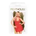 Penthouse Bedtime Story - Nachthemd & String (Rot) - L/XL