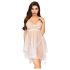 Penthouse Naughty Doll - Spitze Kleid und Tanga (Weiß)