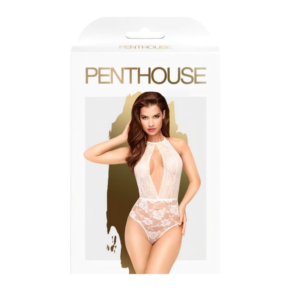 Penthouse Toxic Powder - weißer Neckholder-Body - M/L