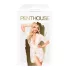 Penthouse Hypnotic Power - kurzer Spitzenmantel und String (weiß) - XL
