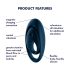 Satisfyer Glorious Duo - Vibrations-Penisring (Blau)