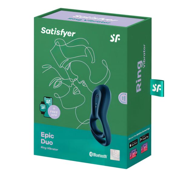 Satisfyer Epic Duo - Intelligenter Vibrationsring (schwarz)