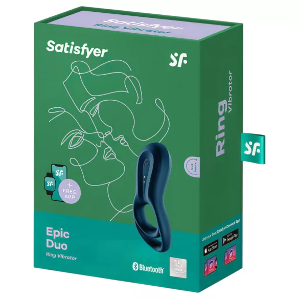 Satisfyer Epic Duo - App-gesteuerter Vibrationspenisring für Männer (schwarz)