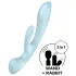 Satisfyer Triple Oh - wiederaufladbarer Vibrator mit Klitorisarm (blau)