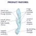 Satisfyer Triple Oh - wiederaufladbarer Vibrator mit Klitorisarm (blau)