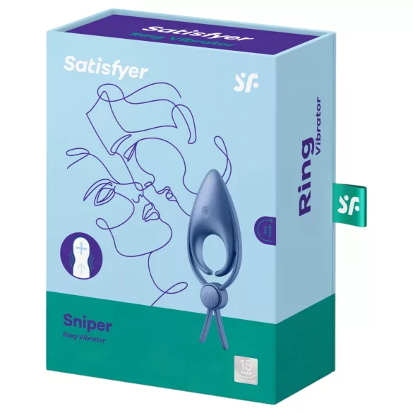 Satisfyer Sniper - Akku Penisring mit Vibration (Blau)