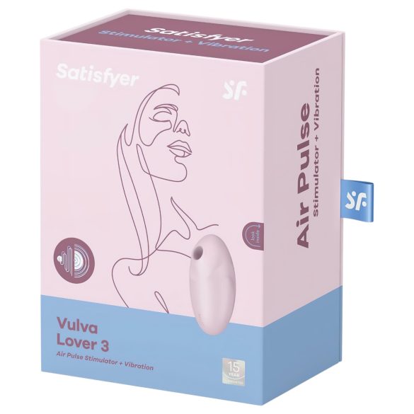 Satisfyer Vulva Lover 3 - Wiederaufladbarer Luftwellen-Klitorisstimulator (Pink)