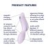 Satisfyer Curvy Trinity 2 - Lustvoller 2in1 Luftwellen-Vibrator (lila)