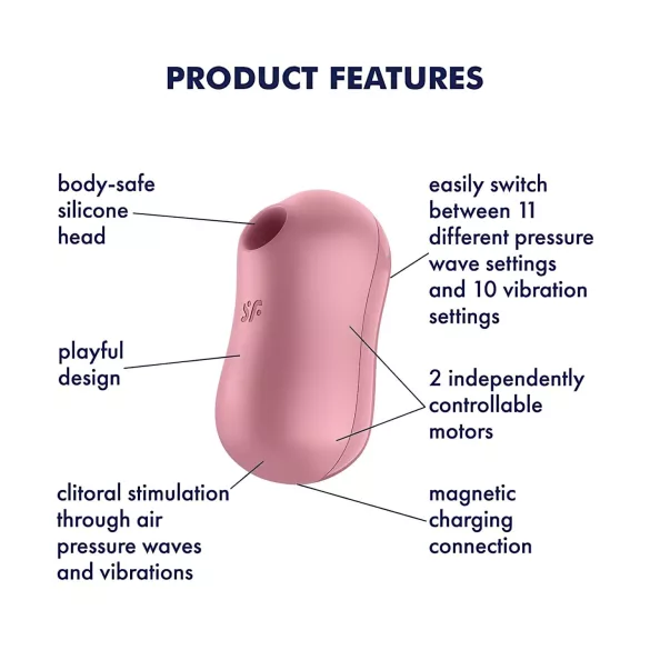 Satisfyer Cotton Candy - Druckwellen-Vibrator für Klitoris (Koralle)