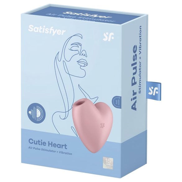 Satisfyer Cutie Heart - Akku Klitoris-Vibrator mit Luftdruckwellen (Pink)