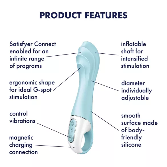 Satisfyer Air Pump Vibrator 5 - App-gesteuert (blau)