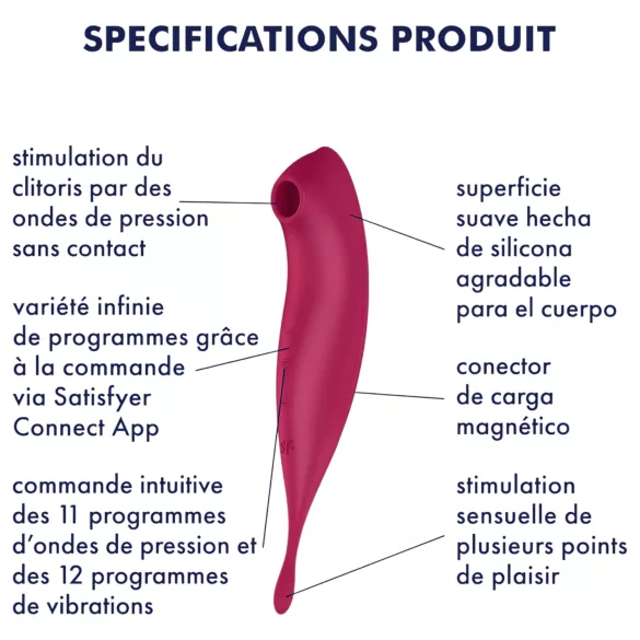 Satisfyer Twirling Pro - App-gesteuerter Klitorisvibrator (rot)