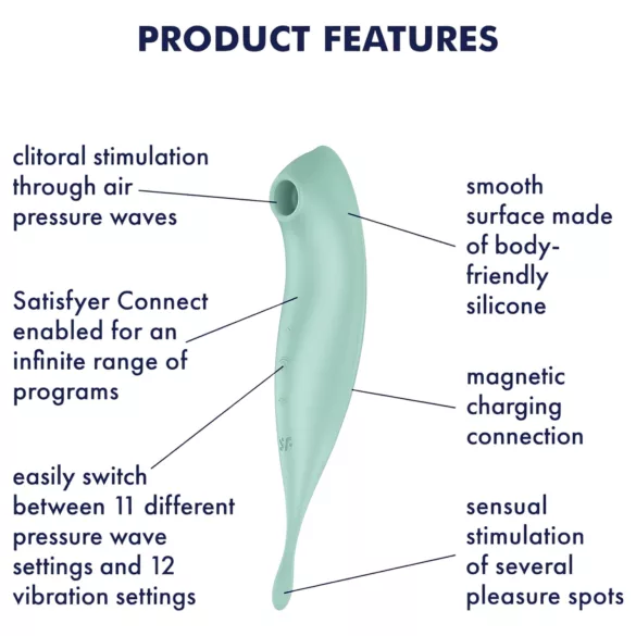 Satisfyer Twirling Pro - App-gesteuerter Klitorisvibrator (Mint)