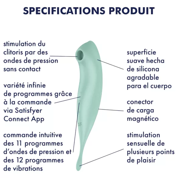 Satisfyer Twirling Pro - App-gesteuerter Klitorisvibrator (Mint)