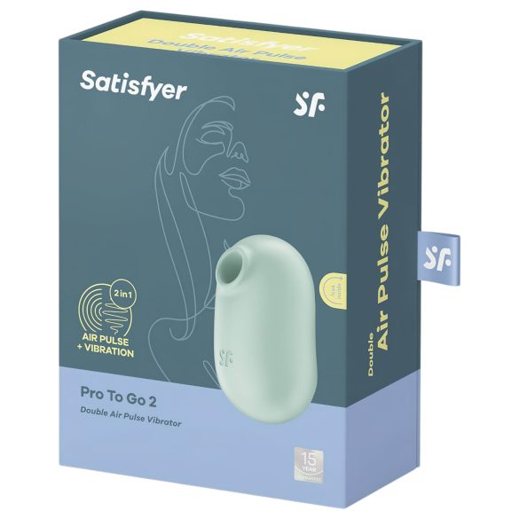 Satisfyer Pro To Go 2 - Akku, Klitoris Stimulator mit Luftwellen (Minze)