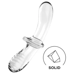   Satisfyer Double Crystal - doppelseitiger Glas-Dildo (transparent)