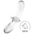 Satisfyer Double Crystal - doppelseitiger Glas-Dildo (transparent)