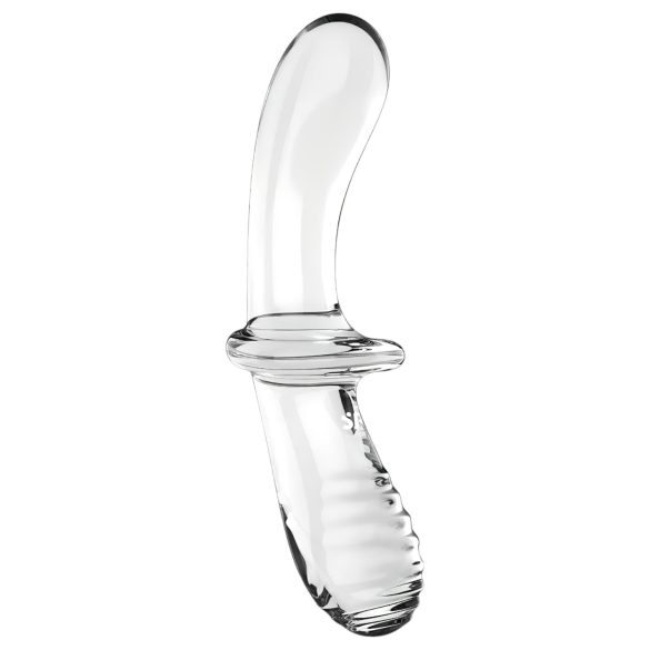 Satisfyer Double Crystal - doppelseitiger Glas-Dildo (transparent)