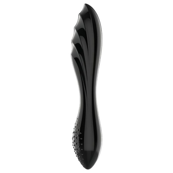Satisfyer Dazzling Crystal 1 - doppelseitiger Glas-Dildo (schwarz)