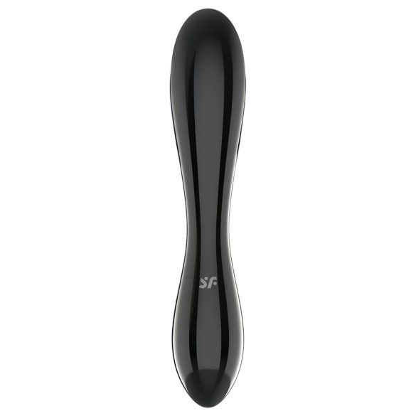 Satisfyer Dazzling Crystal 1 - doppelseitiger Glas-Dildo (schwarz)