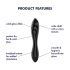 Satisfyer Dazzling Crystal 1 - doppelseitiger Glas-Dildo (schwarz)